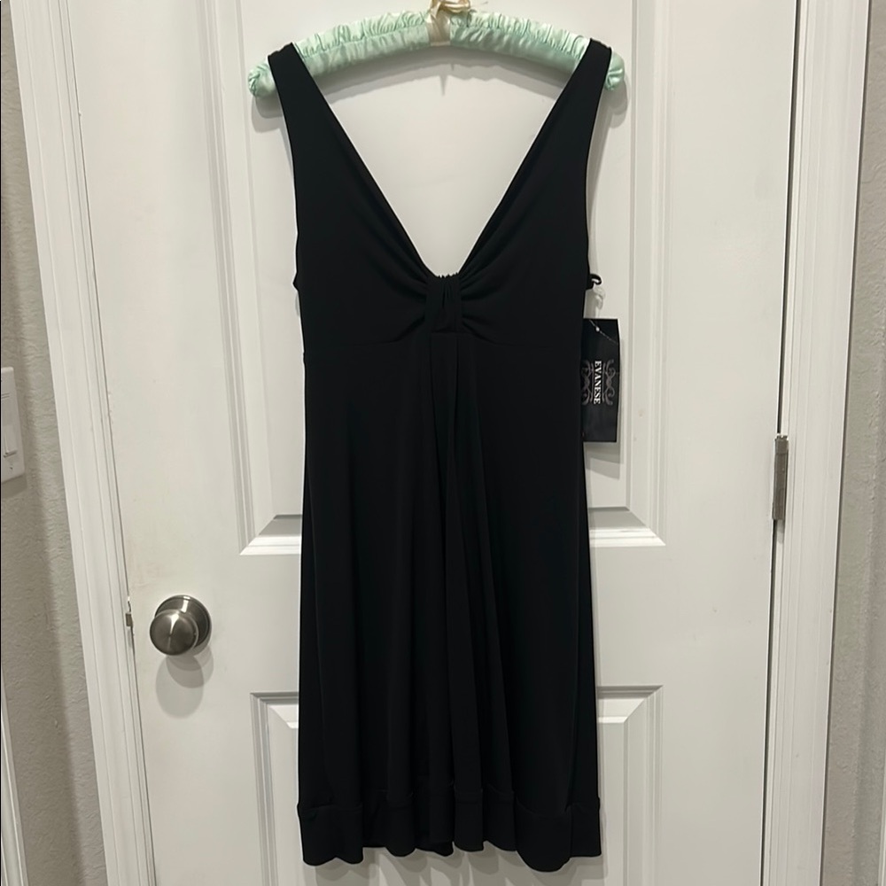 Black Sleeveless V-Neck Babydoll Dress